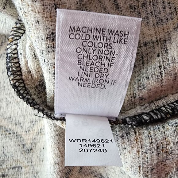 J. Jill Womens Medium Dress Paisley Print Shift Dress Boho Tan White Black Boho - Picture 8 of 9